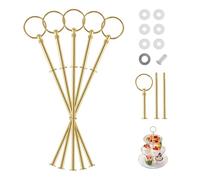GIDWRIY 5 Set Supporto per Vassoi Torte,Alzatina per Torta Accessori,3 Piani Supporto per Dessert,Maniglia di Supportos per Cupcake,Cake Stand Fittings,Alzata per Tortas Metallo per Frutta,Snack