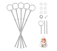 GIDWRIY 5 Set Supporto per Vassoi Torte,Alzatina per Torta Accessori,3 Piani Supporto per Dessert,Maniglia di Supportos per Cupcake,Cake Stand Fittings,Alzata per Tortas Metallo per Frutta,Snack