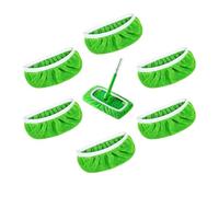 GIDWRIY 6 Pezzi Panni Umidi Lavapavimenti per Swiffer Sweeper,Cuffie Microfibra per Pavimenti,Cuscinetti di Ricambio Per Scopa,Ricambio Panni Spray Mop Lavabili,Panni Catturapolvere Riutilizzabili