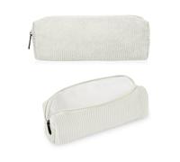 GIDWRIY Astuccio in Velluto A Coste,Portapenne Astuccio Scuola,Astucci di Grande Capacità Portatile,Pencil Case,Borsa Per Cartoleria Scuola,Astucci Zipit,Borsa Porta Pennelli Aesthetic,Portamatite