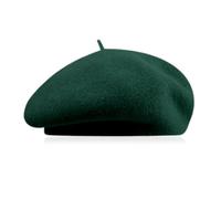 GIDWRIY Cappello Basco Francese Donna,Berretto Basco Lana,Cappello Parigino Donna,Berretto Stile Francese,Moderno Cappello da Pittore Donna,Berretto Elegante Classico,Berretto Francese Vintage-Verde