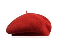 GIDWRIY Cappello Basco Francese Donna Berretto Stile Francese, Moderno Cappello da Pittore Donna, Elegante Classico, Berretto Vintage-Rosso