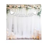 GIDWRIY Ghirlanda Mr e Mrs,Bandiera Mr e Mr,Striscione per Matrimonio Decorazioni,Banner Porta Matrimonio,Cartello Oggi Sposi Striscione,Decorazione Festa per Auto, Cerimonia Nuziale