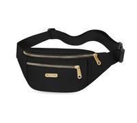 GIDWRIY Marsupio Donna, Tracolla Unisex, Impermeabile, Multifunzionale, Nero