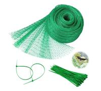 GIDWRIY Rete per Uccelli Protezione 4 X 15 m,Trappola Uccelli Rete Anti Piccioni,Retes Antigrandine per Orto con 50 Fascette Per Cavi,Retes per Proteggere Alberi Da Frutto,Fragola, Ciliegio-Verde