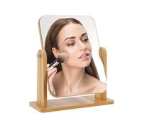 GIDWRIY Specchio da tavolo per trucco in legno, 22 x 17 cm, scrivania portatile, specchio cosmetico, camera da letto