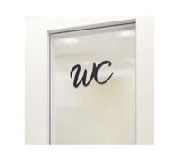 GIDWRIY Targhetta Porta Wc,Adesivo Toilette per Porta,Cartello Autoadesivo Bagno Nero,Segnaletica Wc,Targhetta Toilette Adesiva,Segnaletica Bagno Pubblico,Cartelli Guida Toilettes per Interni Esterni