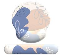 Giecy Tappetino Mouse Poggiapolsi,Gaming Mouse Pad Ergonomico in Gel,Supporto per Polso per Computer per il Gioco, Mousepad con Base in PU Antiscivolo (Set di Decorazione rosa e azzurra)