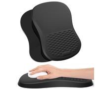Giecy Tappetino Mouse Poggiapolsi per il Polso e Design Massaggiante,Mousepad Ergonomico con Memory Foam e Base in PU Antiscivolo, Poggiapolsi Mouse per il Gaming e l'Ufficio(Nero Puro)