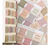 GIEEU Tabelle bibliche, divisori per indicizzare i libri della Bibbia, tema multicolore pastello, etichette dell'antico e del nuovo testamento, 90 pezzi