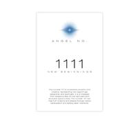 GIEIG Angel Number 1111 New Beginnings - Poster su tela, decorazione da parete per camera da letto, ufficio, stanza, regalo, senza cornice, 40,6 x 61 cm