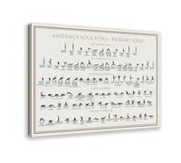 GIEIG Ashtanga Yoga Poses Primary Series Poster Stampa su tela per camera di ragazzi e adolescenti, stampa artistica su tela, 30,5 x 45,7 cm