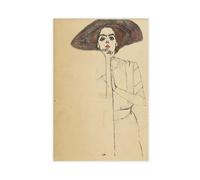 GIEIG Egon Schiele - Stampa artistica da parete con ritratto di donna, stampa artistica da parete moderna per camera da letto, senza cornice, 30 x 45 cm