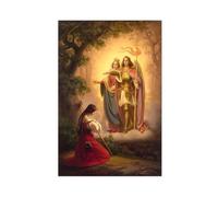 GIEIG Hermann Stilke - Poster su tela con immagine di Santa Caterina e Michele a Giovanna d'Arco, decorazione da parete per camera da letto, ufficio, camera, regalo, senza cornice, 50 x 75 cm