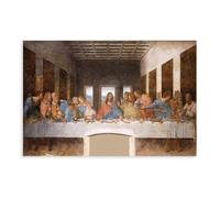 GIEIG Leonardo Da Vinci The Last Supper Poster da parete su tela per camera da letto, ufficio, cucina, regalo, senza cornice, 50 x 75 cm
