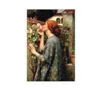 GIEIG Ohn William Waterhouse - Stampa artistica da parete su tela, motivo L'anima della rosa, senza cornice, 50 x 75 cm