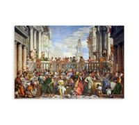 GIEIG Paolo Veronese - Poster su tela con motivo "Il matrimonio a Cana", decorazione per camera da letto, per ufficio, camera da letto, regalo, senza cornice, 30 x 45 cm