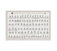 GIEIG Poster artistico su tela con scritta Advanced Yoga Poses Hatha e Asanas moderni, stampa artistica da parete, decorazione moderna per la camera da letto, senza cornice, 30,5 x 45,7 cm