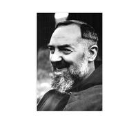 GIEIG Poster con ritratto di San Padre Pio, stampa artistica da parete su tela, decorazione per camera da letto, ufficio, cucina, regalo, senza cornice, 40 x 60 cm
