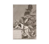 GIEIG Poster da parete su tela con il sonno della ragione di Francisco Goya, per camera da letto, ufficio, cucina, regalo, senza cornice, 30 x 45 cm
