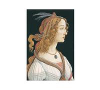 GIEIG Poster da parete su tela con ritratto di donna di Sandro Botticelli (ritratto di Simonetta Vespucci come ninfa) decorazione da parete per camera da letto, ufficio, cucina, decorazione