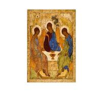GIEIG Poster su tela con la Santissima Trinità di Andrei Rublev, decorazione da parete per camera da letto, ufficio, stanza, regalo, senza cornice, 40 x 60 cm