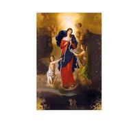 GIEIG Poster su tela con scritta "Our Lady Undoer Of Knots", ritratto religioso, decorazione da parete, per camera da letto, ufficio, cucina, regalo, 60 x 90 cm