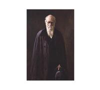 GIEIG Poster su tela di Charles Robert Darwin di John Collier, decorazione da parete per camera da letto, ufficio, stanza, regalo, senza cornice, 60 x 90 cm