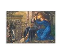 GIEIG Poster su tela di Edward Burne Jones Love Among The Ruins, decorazione per camera da letto, sport, ufficio, stanza, regalo, senza cornice, 60 x 90 cm