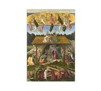 GIEIG Sandro Botticelli - Stampa artistica da parete su tela con motivo della Natività mistica, per casa, scuola, ufficio, senza cornice, 50 x 75 cm