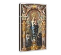 GIEIG Stampa artistica da parete su tela con immagine di Bartolome Perez, con scritta "Our Lady of Good Counsel" (50 x 75 cm)