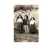 GIEIG Stampa artistica da parete su tela con immagine di Jacinta Francesco Lucia, con i tre bambini di Fatima, decorazione per camera da letto, ufficio, cucina, regalo, 30,5 x 45,7 cm