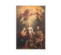 GIEIG Stampa artistica da parete su tela con la Santissima Trinità di Bartolome Esteban Murillo, per casa, scuola, ufficio, senza cornice, 30 x 45 cm