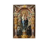 GIEIG Stampa artistica da parete su tela con scritta "Our Lady of Good Counsel" di Bartolome Perez, per casa, scuola, ufficio, senza cornice, 60 x 90 cm