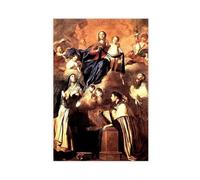 GIEIG Stampa artistica da parete su tela con scritta "Our Lady of Mount Carmel", per camera di ragazzi e ragazzi, senza cornice, 40 x 60 cm
