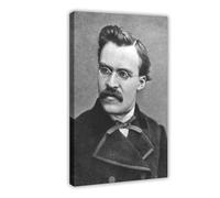 GIEIG Stampa artistica da parete su tela di Friedrich Nietzsche, poster estetico per stanza, 60 x 90 cm