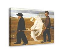 GIEIG Stampa artistica da parete su tela, motivo: L'angelo ferito di Hugo Simberg, decorazione artistica da parete moderna per camera da letto, 60 x 90 cm