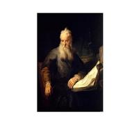 GIEIG Stampa artistica da parete su tela, motivo: l'apostolo Paolo di Rembrandt, per camera dei ragazzi, senza cornice, 40 x 60 cm