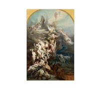 GIEIG Stampa artistica da parete su tela, motivo: Octave Tassaert - Paradiso e inferno moderno, decorazione per camera da letto, senza cornice, 60 x 90 cm
