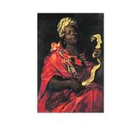 GIEIG Stampa artistica su tela con immagine di Abraham Janssens con la Sibilla Agrippina - Jan Van Den Hoecke - Stampa artistica da parete moderna per la camera da letto, senza cornice, 40,6 x 61 cm