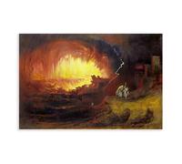 GIEIG The Destruction of Sodom and Gomorra Painting 1852 di John Martin, poster da parete su tela per camera da letto, ufficio, cucina, regalo, senza cornice, 61 x 91,4 cm