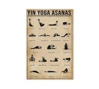 GIEIG Yin Yoga Asanas Conoscenza Poster Camera da Letto Decorazione Sport Paesaggio Ufficio Camera Decorazione Regalo Unframe 30,5 x 45,7 cm