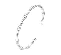 GIEIWIW Braccialetto rigido placcato oro da donna, regolabile, con ciondolo a forma di bambù, braccialetto dorato da donna, adjustable, Metallo, Nessuna pietra preziosa