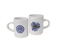 Giemme INTER INTERNAZIONALE NERAZZURRI SET 2 TAZZINE IN CERAMICA CON MANICO UFFICALE CON CONFEZIONE REGALO