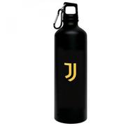 GIEMME JUVENTUS JUVE BIANCONERI BORRACCIA IN ALLUMINIO NERA CON LOGO GIALLO CON MOSCHETTONE 800 ML