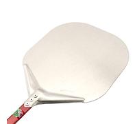 Giemme Pala per Pizza Personalizzabile, Pala Rettangolare in Alluminio, Manico Rosso in Alluminio, per Uso Professionale (Pala da 33 cm personalizzabile, Manico 120 cm)