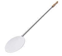 Giemme Palino per forno in acciaio inox Aisi 430 piatto diametro 22 cm manico 85 cm. Per girare la pizza in cottura. (manico 85 cm)