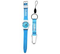 Kit orologio da polso celeste e portachiave ssc napoli