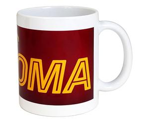 GIEMME S.r.l. Tazza Roma in Ceramica, Ufficiale, Rosso e Bianco