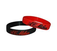 Giemme SET 3 DIVERSI BRACCIALETTI Ufficiali AC MILAN Silicone Originali